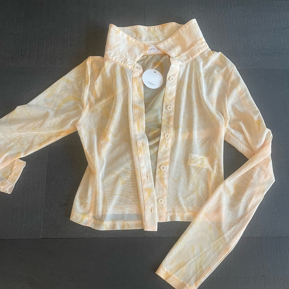 Luca and Grae sheer blouse